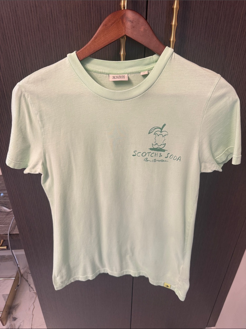Scotch & Soda UNISEX Kids Mint Green Logo Short Sleeve Tee - Picture 3 of 17